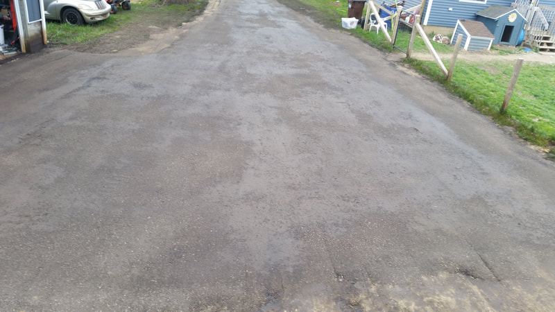 Sealed driveway, smooth finished surface
